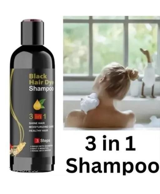 Unisex Instant Black Herbal Hair Dye Shampoo