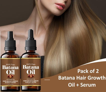Batana Hair Growth Oil + Serum 30ml | Buy 1 Get 1 Free